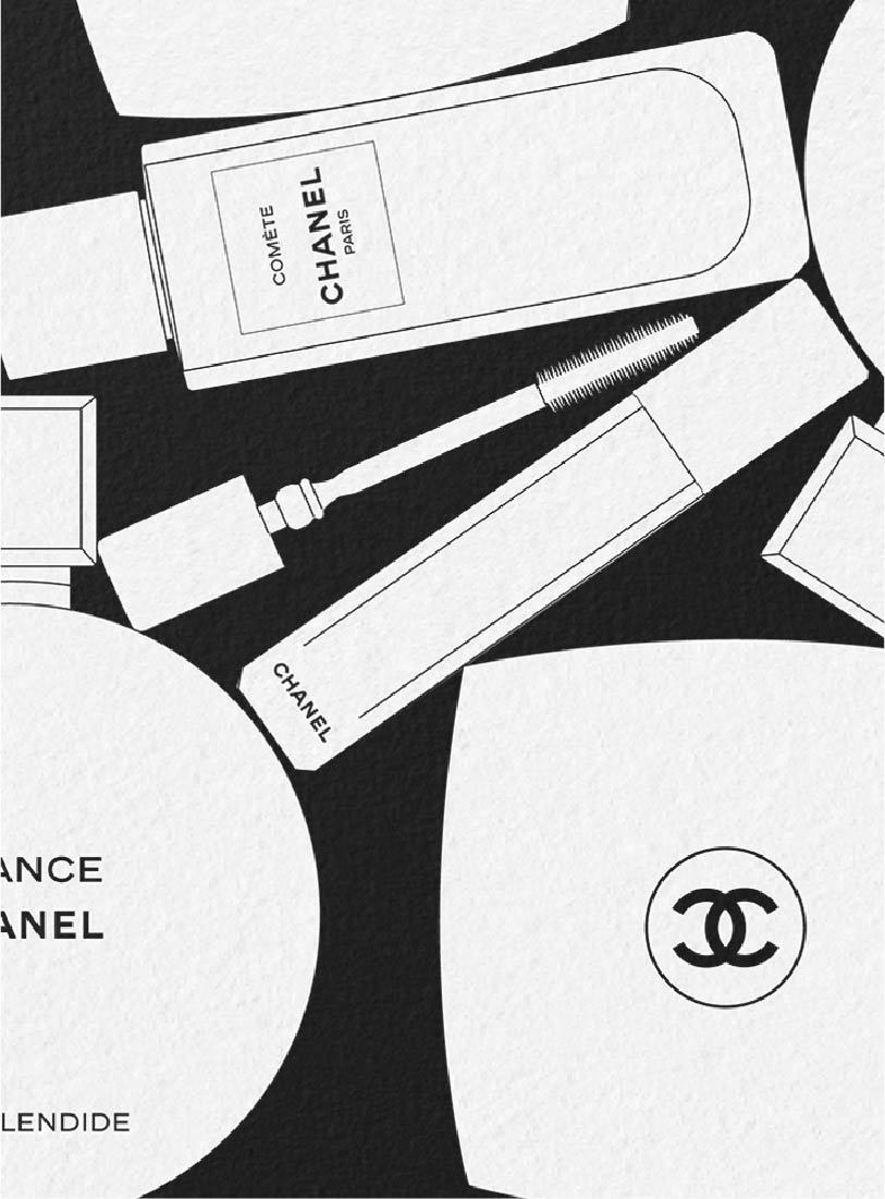illustration branding luxe identité visuelle Chanel communication visuelle artistique paris